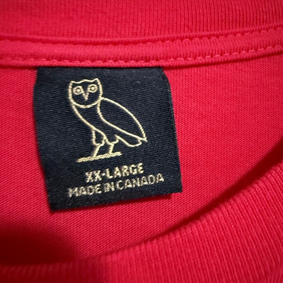 OVO October's Very Own men's XXL Red T-Shirt Drake Owl Graphic Tee cotton - Picture 5 of 6